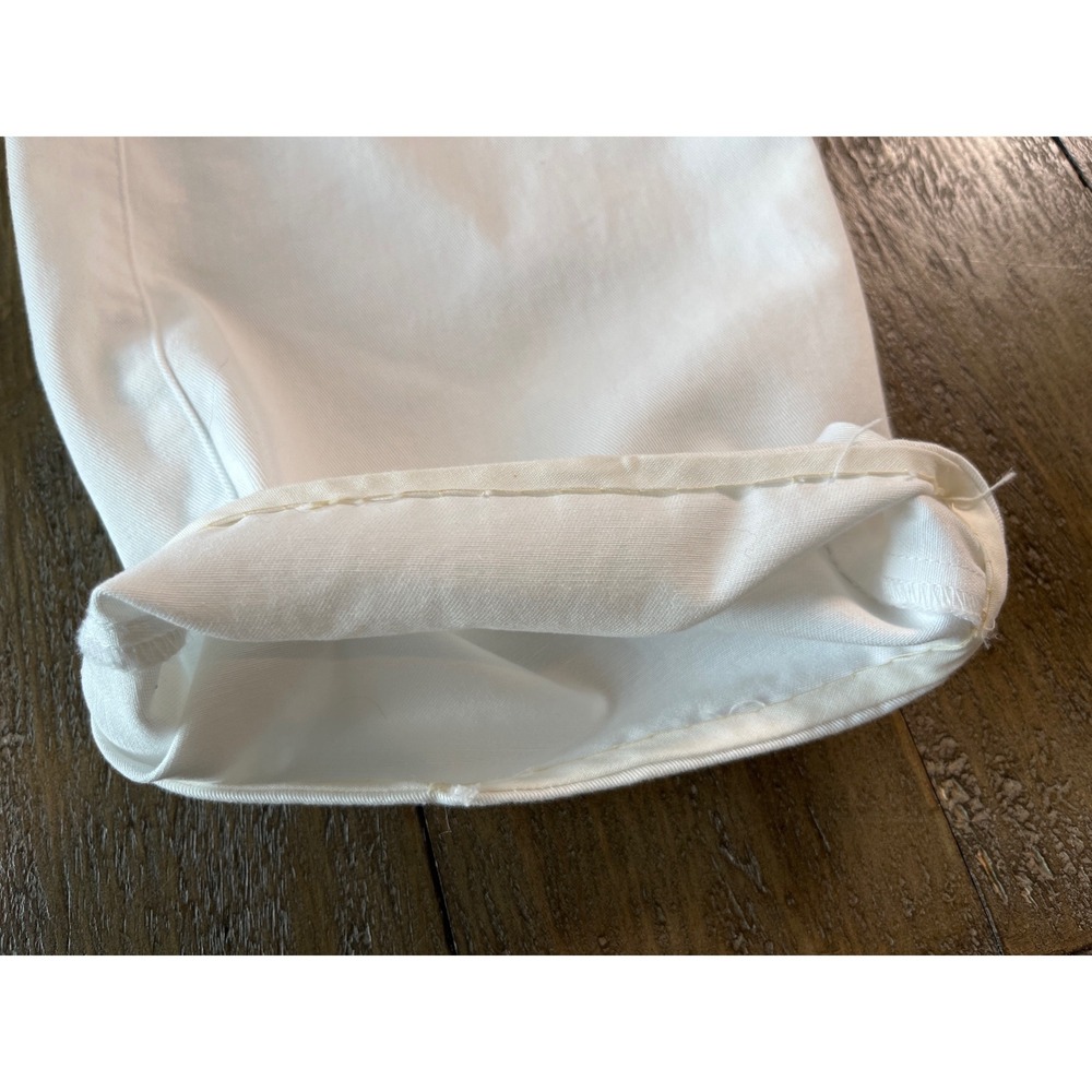 LL Bean Classic‎ Fit White Chinos Womens 10 Reg 100% Cotton Straight Leg 277330 - Picture 6 of 9